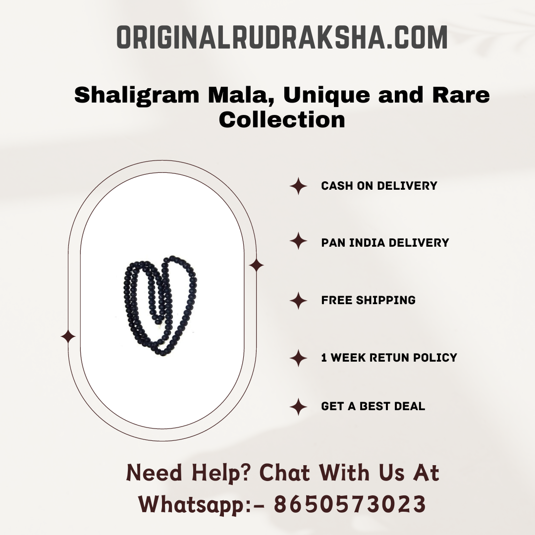 Shaligram Mala, Unique and Rare Collection (8mm)