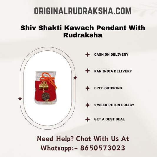 Shiv Shakti Kawach Pendant With Rudraksha