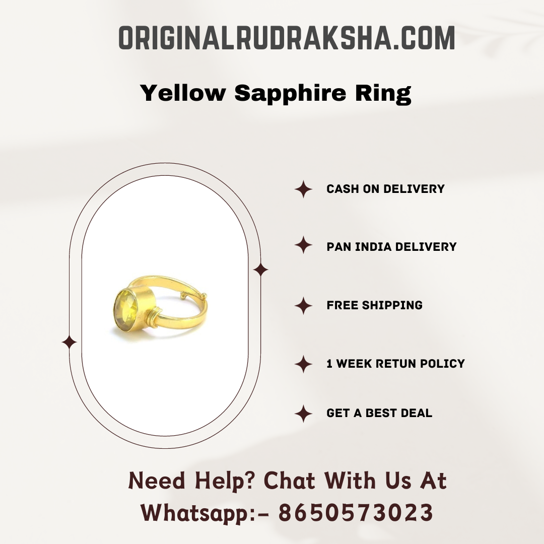 Yellow sapphire sales for men