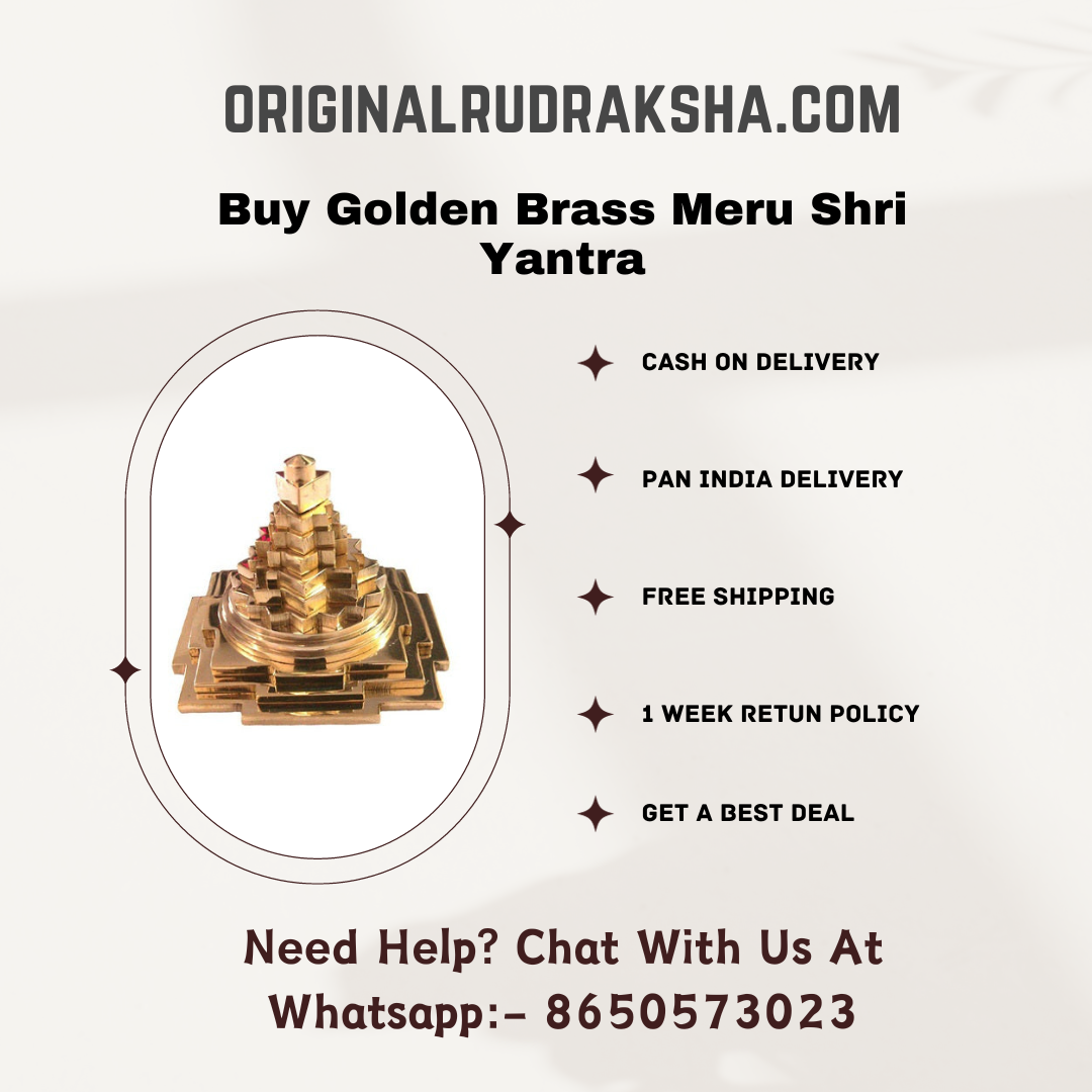 Golden Brass Meru Shri Yantra