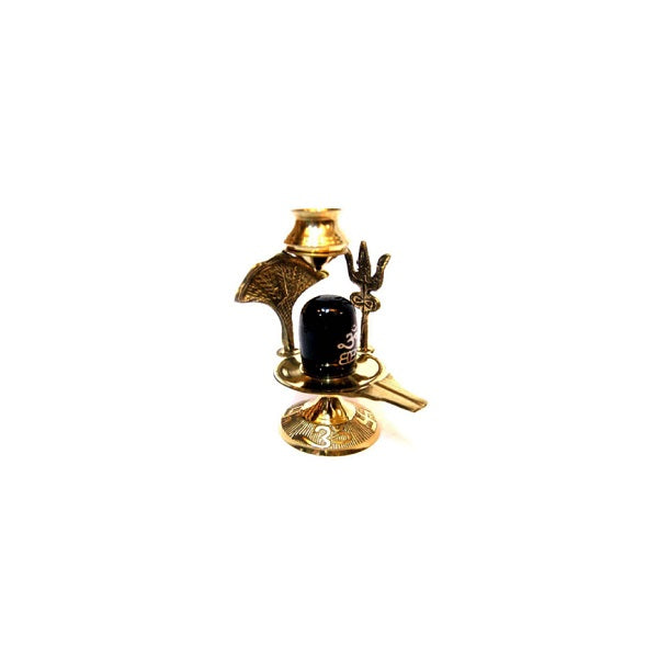 Brass Shivling With Sheshnag