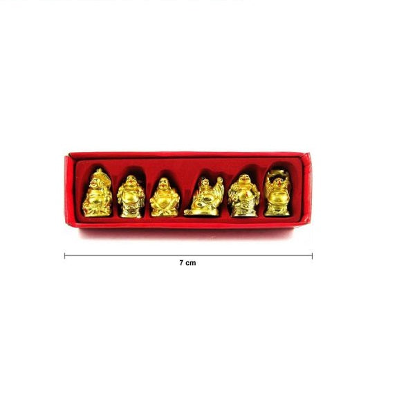Feng Shui Laughing Buddha Set of 6 Pieces