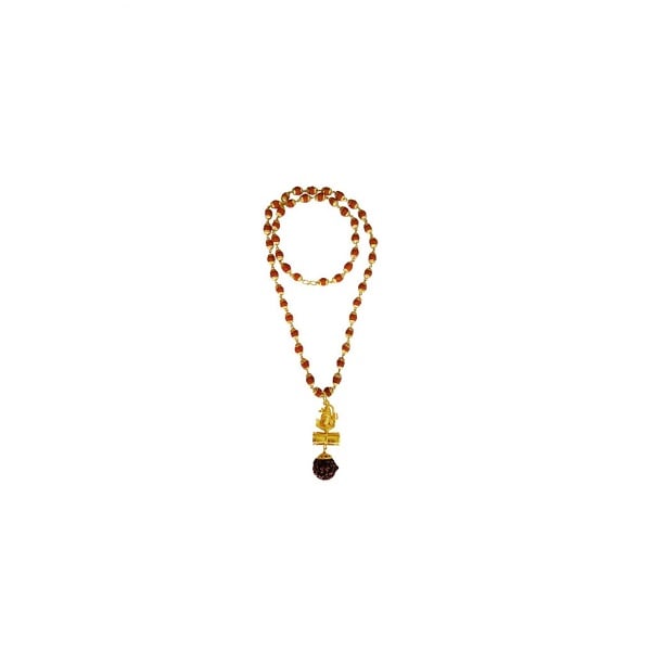 Shiv Shakti Kavach 5 Mukhi Rudraksha Mala
