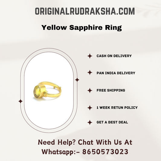 Yellow Sapphire Ring For Men And Women