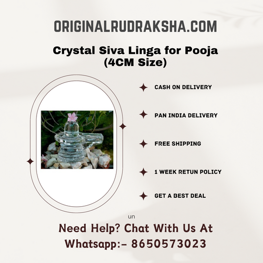 Crystal Siva Linga for Pooja