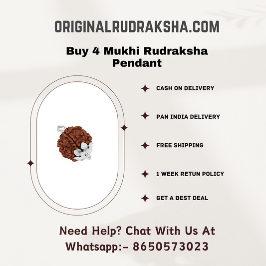 4 Mukhi Rudraksha Pendant