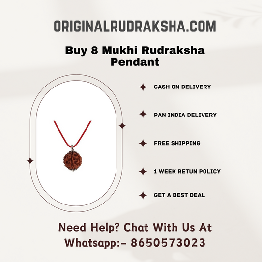 8 Mukhi Rudraksha Pendant