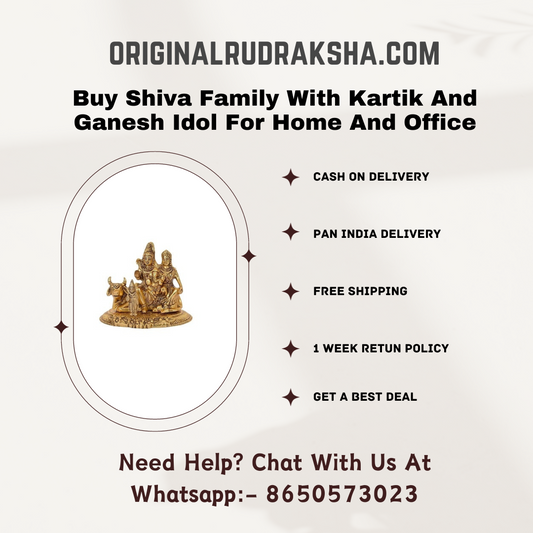 Buy Shiva Family With Kartik And Ganesh Idol For Home And Office