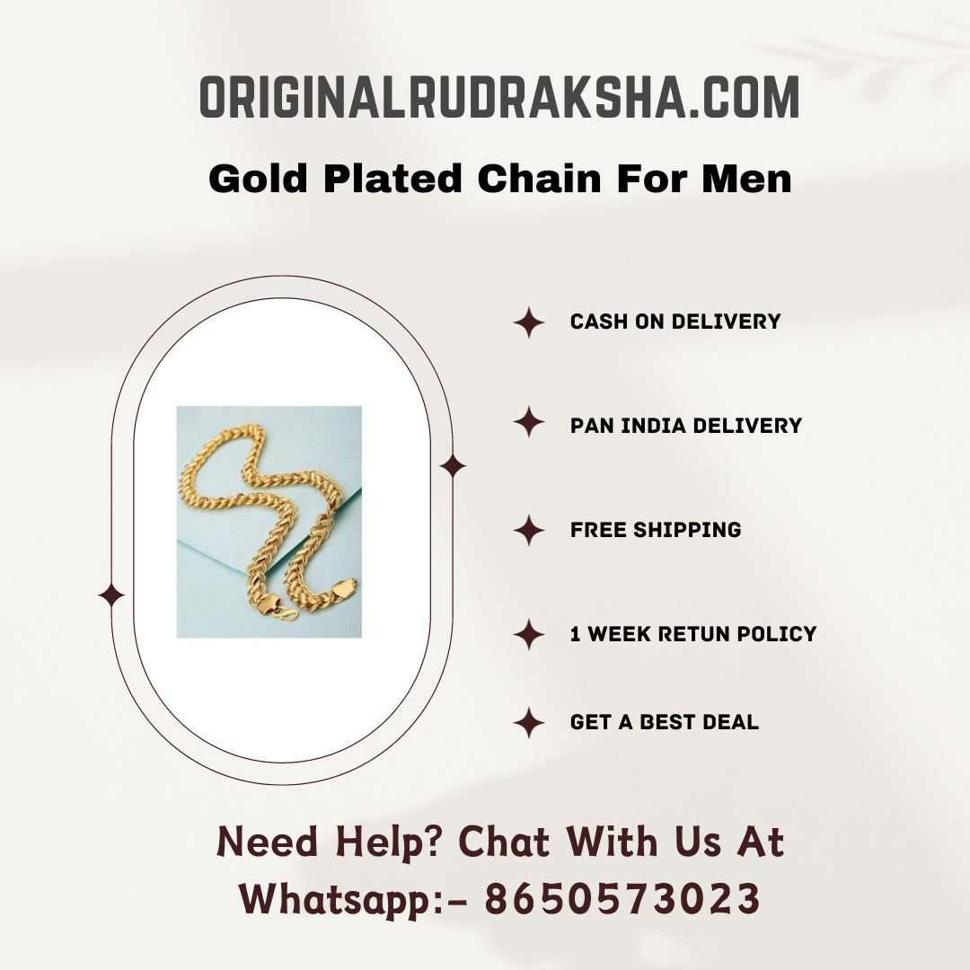 Original Rupa Chain Gold Plated Chain For Men - Hare Krishna Mart – Original Rudraksha