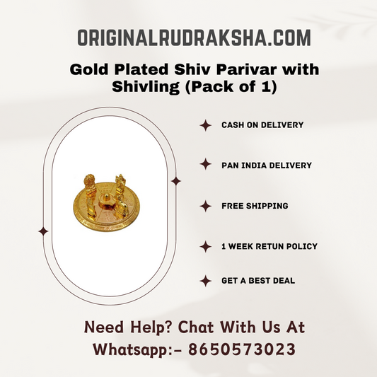 Gold Plated Shiv Parivar with Shivling (Pack of 1)