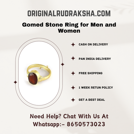 Gomed Stone Ring for Men and Women