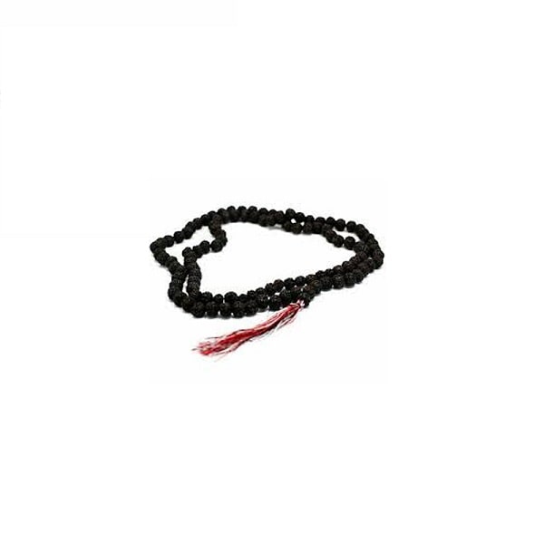 Natural Black 5 Mukhi Rudraksha Mala with 108 Japa Bead